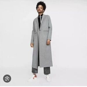 Maje Galáctica Grey Coat with large pockets